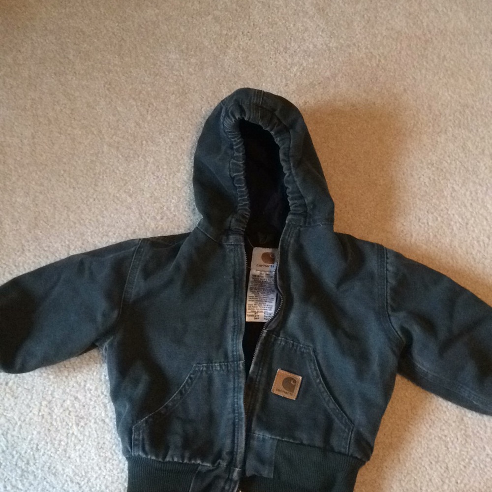 Carhartt Hooded Insulated Toddler Jacket 2T Olive Green